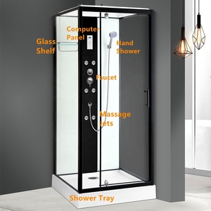 Intérieur amovible portable cabine de douche hydromassante salle de douche avec plateau - Product Image 2