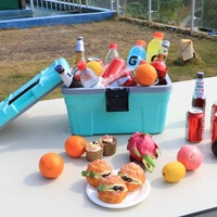 Vente chaude Petit Refroidisseur Portable 12L Dur Camping Glace Poitrine Glacière Refroidisseurs Extérieurs pour Camping Pique-Nique Court-voyage
