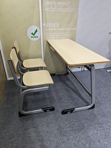 Aoyasi Aoyasi-001 Modern School Classroom Student <b>Study</b> <b>Desk</b> Chair Set Heavy Duty Steel Plastic Double 3-Year Aoyasi-001 f - Product Image 3