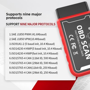 Outil de diagnostic automobile OBD II SCAN Bt V1.5 avec prise en charge de l'anglais pour véhicules 12V universels, outil de diagnostic de pannes automobile OBD SCAN Bt V1.5 compatible universellement - Product Image 4