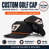 Gorra de Golf Oxford de 5 Paneles de Alta Calidad con Logotipo de Silicona Personalizado, Estilo Vintage con Cuerda, Unisex, MOQ Bajo, OEM, Premium, Ajustable para Clubes de Campo