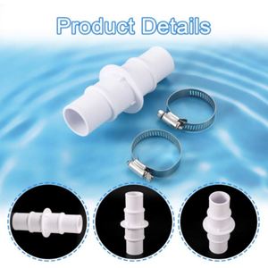 2pcs Stainless Steel <b>Hose</b> Clamps 1-1/4" or 1-1/2" <b>Hose</b> Adapter Pool <b>Hose</b> Connector Fittings for Swimming Pool <b>Vacuum</b> Cleaners - Product Image 5