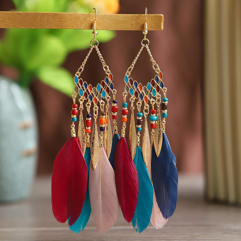 Vintage Ethnic Bohemian Style Handmade Boho Statement Colorful