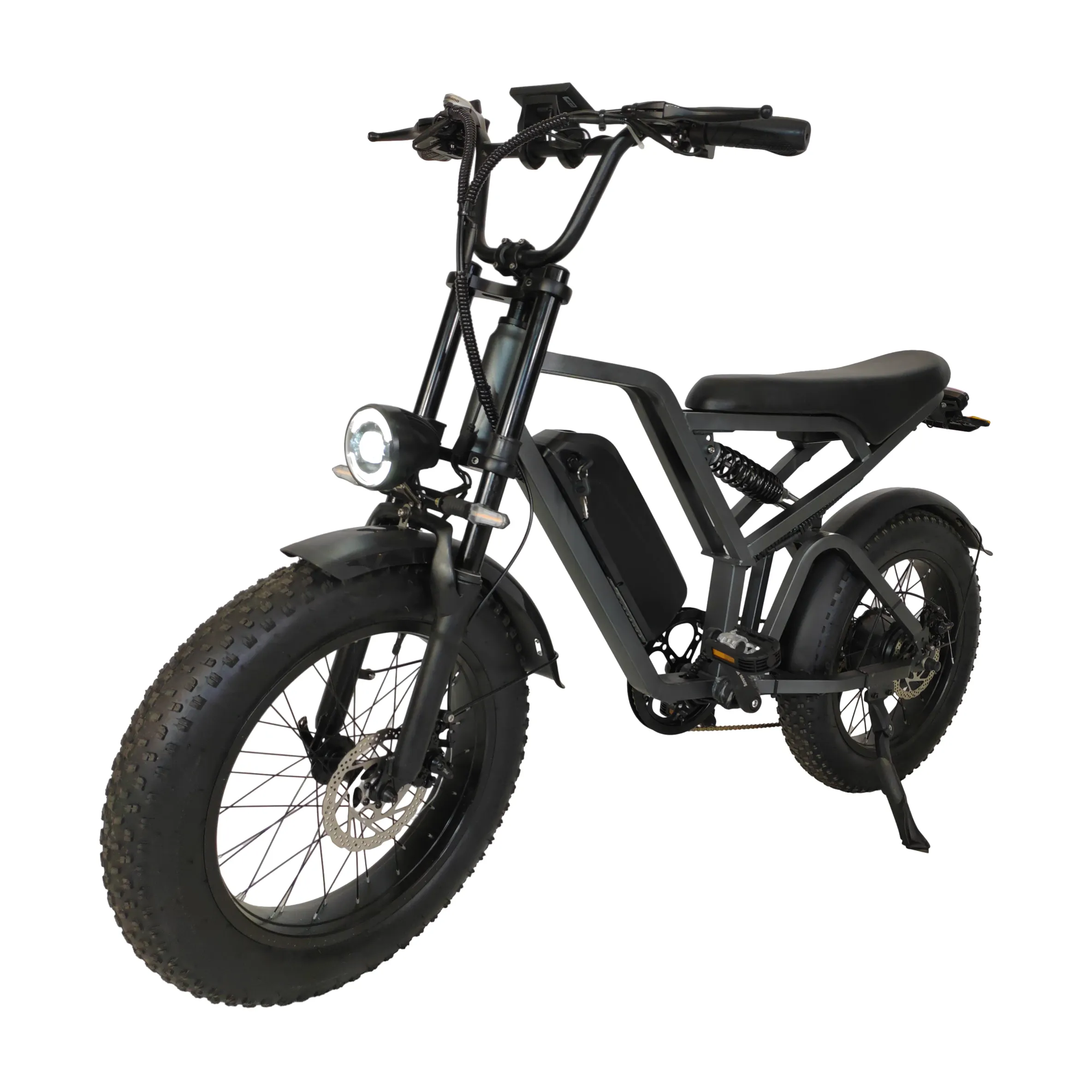 EU/US e-xe đạp leo núi xe đạp đôi hệ thống treo 750W 2000W động cơ kép retro đĩa chất béo lốp xe đạp điện