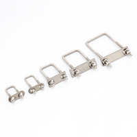Ensemble de colliers de serrage en U carrés en acier inoxydable 304, finition naturelle, norme GB, support de fixation d'angle droit pour tubes carrés