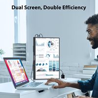 Moniteur portable QHD 1440P de 18,5 pouces, écran de jeu 280 Hz, accélération 167 millions de couleurs, USB-C DP pour téléphone portable et tablette