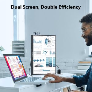18,5 Zoll QHD 1440P Tragbarer Monitor 280Hz Gaming-Display Beschleunigung 167M Farben USB-C DP für Mobiltelefon Tablet - Product Image 3