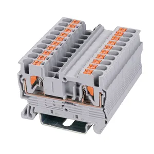 ST2-2.5 Push In Veeraansluitklem Phoenix Pt Schroefloze Terminal Block Voor Din Rail Panel Mount