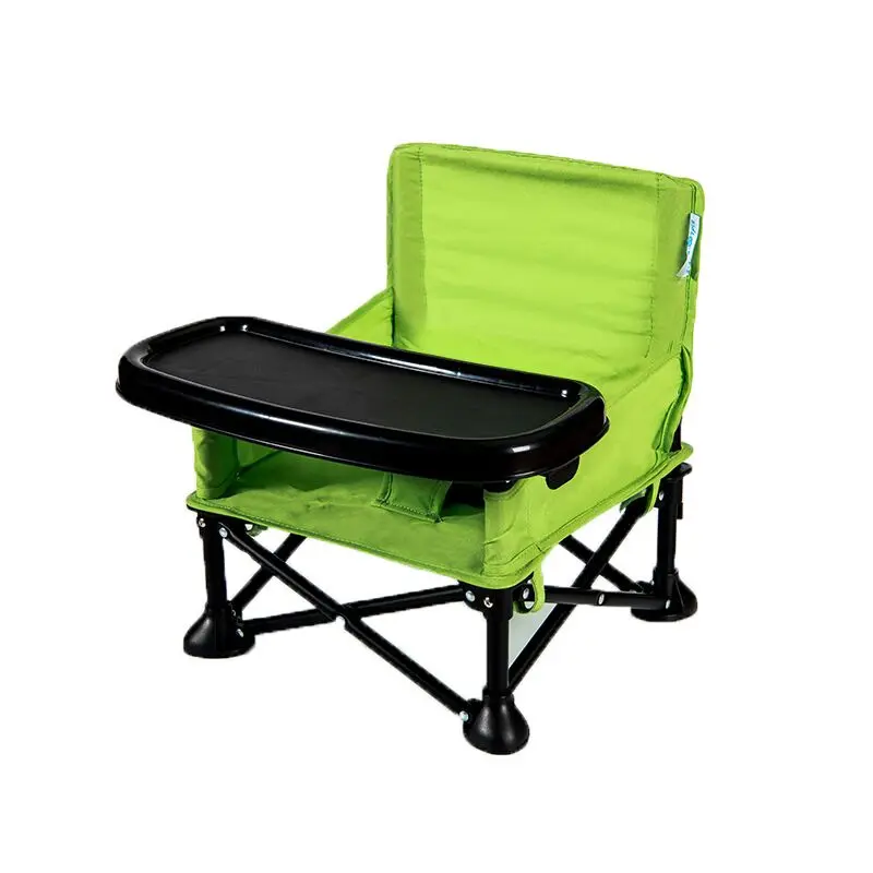 Silla portátil plegable personalizable para bebé al aire libre con bandeja, silla de comedor multifuncional para comer para bebé