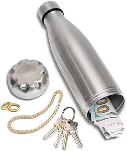 Zhenzhi Diversion Water Bottle Can Safe by Stash-it, Stainless Steel Tumbler with Hiding Spot for Money