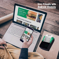 Printer Mini portabel 58mm Bluetooth Usb hijau cetak cepat ER-58AI Mini gaya 203DPI resolusi ESC stok Printer termal