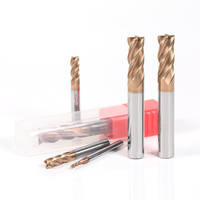 HANDERK Hrc55 ensemble de fraises en bout carrées en carbure de tungstène 4 mèches de routeur à flûte pour outils de coupe CNC