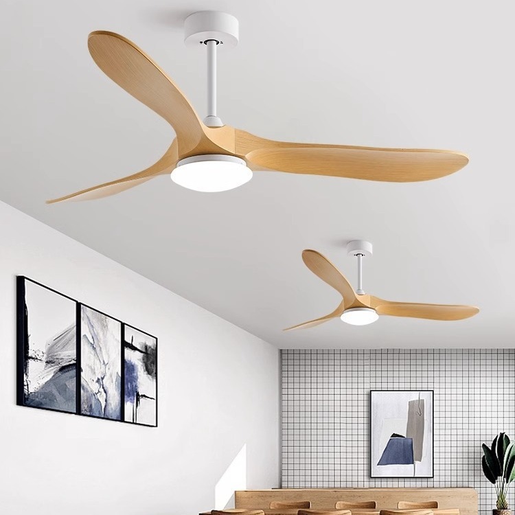 Black Gold Solid Wood Ceiling Fan Lamp Modern LED New Chinese Full Spectrum Bronze for Living Room Remote Control Eye Protection