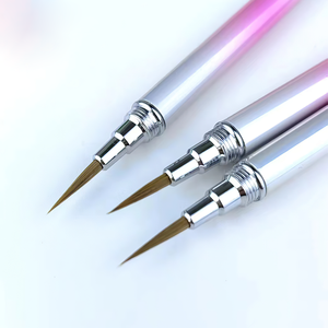 Meilleure vente manche en métal rose 100% Pure Sable haut de gamme peinture mélange <span class=keywords><strong>pinceau</strong></span> <span class=keywords><strong>acrylique</strong></span> Kolinsky brosse à ongles - Product Image 3