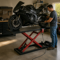 Plateforme élévatrice hydraulique électrique pour moto, table à ciseaux, équipement d'atelier, outil de réparation et d'entretien pour garage