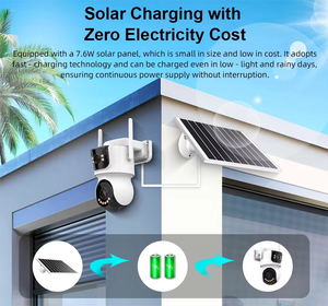 Cámara Solar PTZ 10X AOV 4MP para Exteriores, Grabación 24/7, Detección Humana, Audio Bidireccional, ICsee, Cámaras de Seguridad con Doble Lente y Energía Solar - Product Image 6