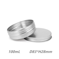 100ml Kaleng Aluminium Kosong Wadah Kosmetik Perjalanan Stoples Aluminium 100g Kaleng Logam untuk Kerajinan Lip Balm Krim Lilin Teh Cat