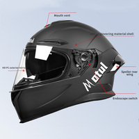 Casque Moto Blanc AD Factory en Gros, Homologué DOT, Intégral, Double Visière, pour Adultes, Ventilation Efficace, ABS
