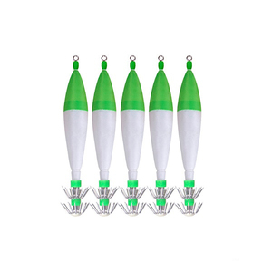 NEWMAJOR 2 # -5 #   Señuelos Luminosos de ABS para Calamar con Anzuelos Enrollados, Rojo/Rosa/Naranja/Verde, Cebo de Superficie para Pesca en Agua Dulce/Salada - Product Image 5