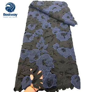 Bestway Beads Guipure con bordado de encaje de lentejuelas tela de encaje de cordón de alta calidad para mujer - Product Image 6