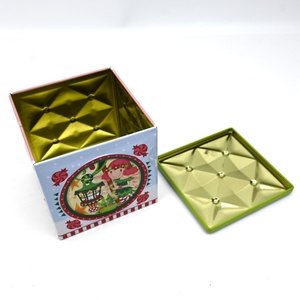 Cartoon Bear Elf Printed Eco-Friendly Recyclable Square Tinplate <b>Box</b> <b>Christmas</b> Cookie Gift Tin Containers Holiday Present Pack - Product Image 6