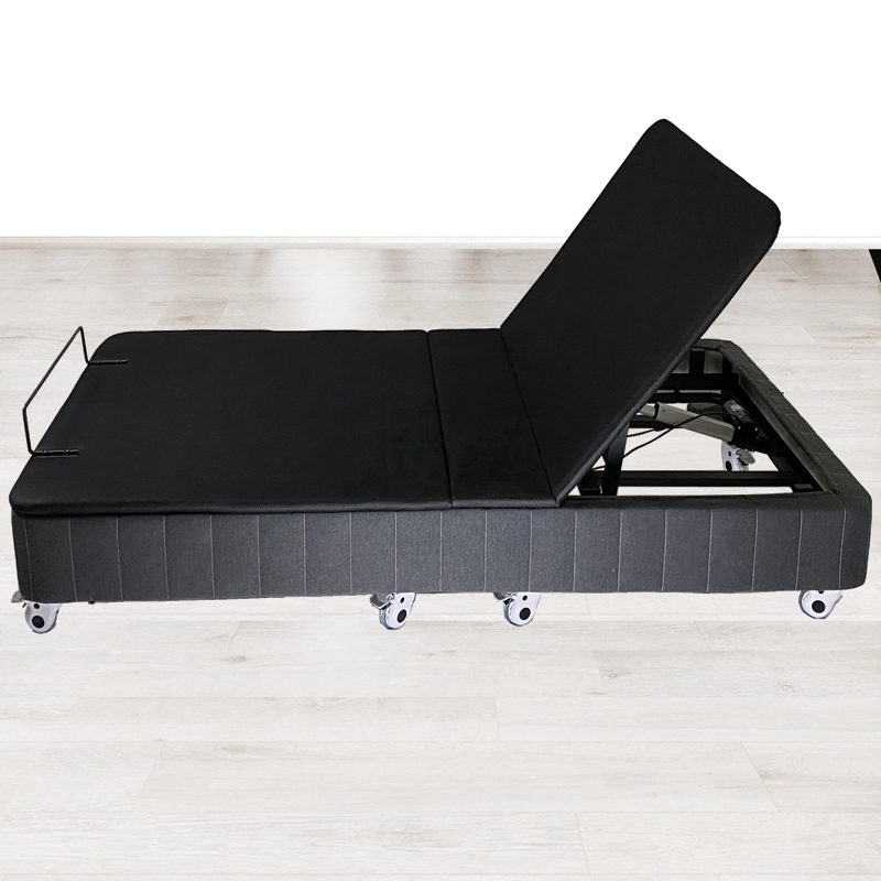 Twin XL size Adjustable Bed Base Frame Independent Head Tilt & Lumbar Support Foldable Easy Install