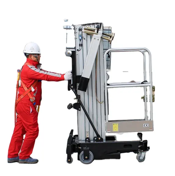 Everlift 150kgs single mast working platform Hand push single mast single-person operation loading and unloading