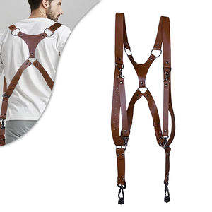 Vintage Artistic Pu Leather <b>Camera</b> Harness Straps 3.8cm Wide Double Shoulder For Slr Photography <b>Accessories</b> - Product Image 1