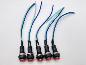 Accesorios para Motos, Interruptor de Faro para Motocicleta/Bicicleta Eléctrica, Botón de Encendido Redondo Rojo con Bloqueo Automático/Sin Bloqueo - Product Image 2