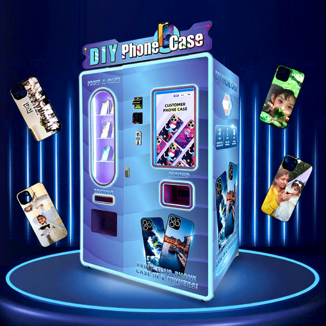 2025 New Arrival Intelligent Touch Screen Phone case Vending Uv Printer Self-service Phone Case Vending Machine