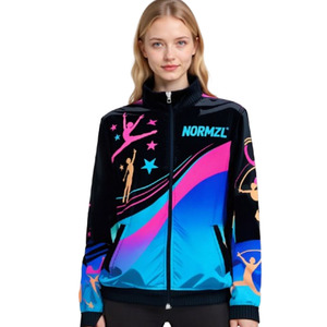 Diseño personalizado Baile Calentamiento Sublimación Cheer Practice Wear Chaquetas Cheerleading Warm up Outwear - Product Image 4