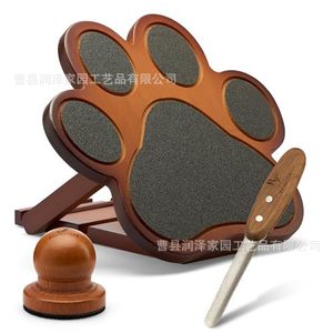Lime à ongles en bois massif pour empreintes de pattes, kit d'entretien des ongles pour chiens, pour toilettage à domicile des animaux de compagnie - Product Image 1