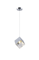 Luminaire suspendu créatif en forme de cube de glace pour escalier, personnalisé pour villa, plafond haut, lampe suspendue en verre de luxe simple