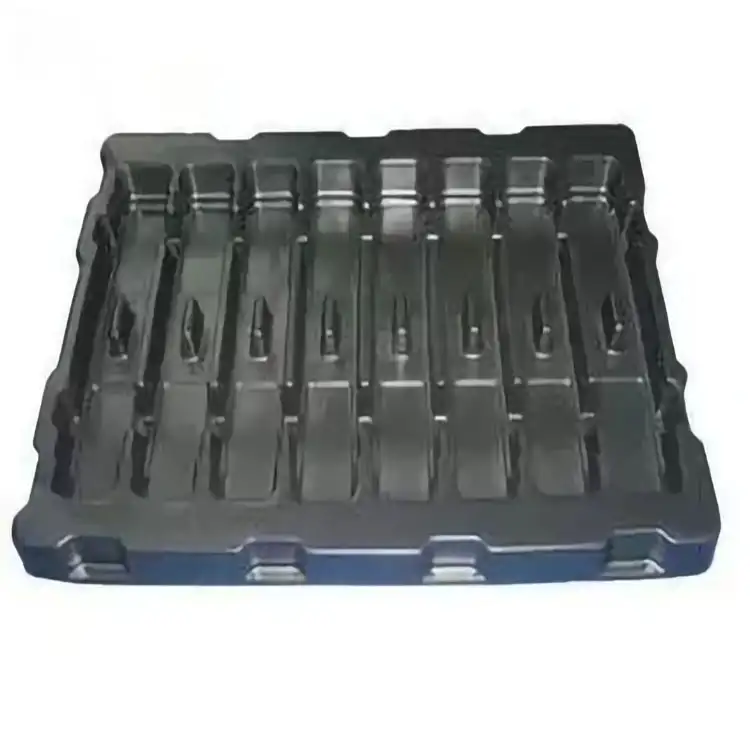 China thermoforming factory wholesale blister tray customized black HDPE plastic tool tray