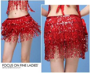 Chaîne de taille pour <span class=keywords><strong>danse</strong></span> du ventre, écharpe de hanche à franges pour <span class=keywords><strong>danse</strong></span> indienne, serviette à sequins scintillants, jupe enveloppante à pampilles, <span class=keywords><strong>accessoires</strong></span> de <span class=keywords><strong>danse</strong></span>, faible MOQ - Product Image 6