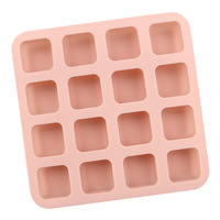 Petit bac à glace carré à 16 trous Moule à chocolat en silicone fait à la main Plateau en résine pour bricolage fait à la main
