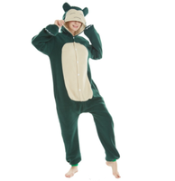 Pyjama une pièce en molleton à motif animalier - Tenue d'intérieur mignonne pour couple adulte pour Halloween