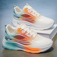 Nouvelles baskets d'été pour hommes à lacets, chaussures de course respirantes en maille, athlétiques, colorées, pour étudiants