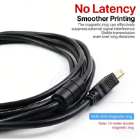 Kabel Data USB 2.0 Berlapis Emas Panjang 1m untuk Komunikasi Efektif dengan Printer, Scanner, Mesin Faks