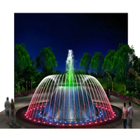 Fuente Musical Circular Programable Personalizada, Decorativa para Exteriores, con Sistema de Iluminación LED RGB Inteligente