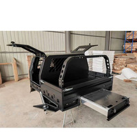 Plateau et auvent en aluminium Lamax pour pick-up double/simple/extra cabine avec garde-boue, porte-roue et boîte à outils