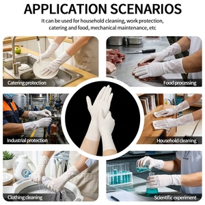 <span class=keywords><strong>Gants</strong></span> en nitrile <span class=keywords><strong>jetables</strong></span> blancs à manchette longue <span class=keywords><strong>de</strong></span> 12 pouces, <span class=keywords><strong>de</strong></span> qualité alimentaire, pour le nettoyage des <span class=keywords><strong>toilettes</strong></span>, la vaisselle et l'usage domestique - Product Image 5