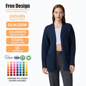 Suéter Cárdigan de Punto Personalizado de Manga Larga con Bolsillo para Mujer, Elegante para Primavera/Otoño - Product Image 2