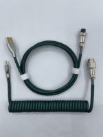 Paracord – clavier mécanique de jeu personnalisé à Double manche, câble USB C enroulé de Type C avec GX12 aviateur