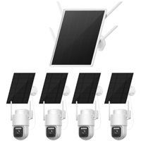 Sistema de Cámara de Seguridad Solar EseeCloud para Exteriores, 4MP, 4 Canales, Kit NVR Wifi, Sistema de Cámara de Seguridad Solar Inalámbrico para Exteriores