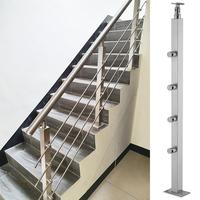 Plateformes de protection contemporaines en acier inoxydable 304 pour rampes de couloir, balustrades et mains courantes de bâtiments de bureaux