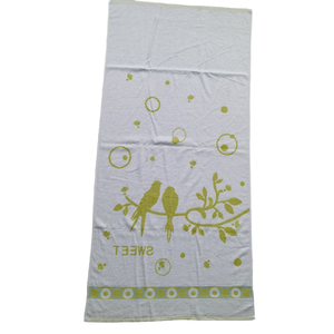 Toalla de Playa 100% Algodón Jacquard Ecológica con Diseño Tropical de Animales, Antimicrobiana, Teñida con Hilo, Tejida, Premium - Product Image 3