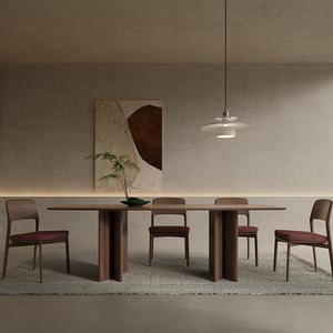 Mesa de Comedor Rectangular Plegable Minimalista Italiana Finnavia con Tapa de Mármol y Acabado en Nogal Negro <span class=keywords><strong>Alan</strong></span> - Product Image 1