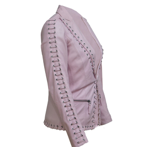 Chaquetas de Mujer de Cuero Genuino Transpirables de Nueva Moda, Teñidas Lisas, de Secado Rápido, Ajuste Cómodo, Alta Calidad - Product Image 5