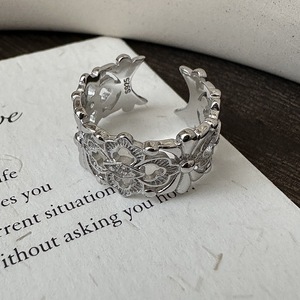 แหวนเงินแท้ S925 ลายก้างปลา ดีไซน์วินเทจแบบโบราณ ฝังลายสไตล์ฮิปฮอป - Product Image 5